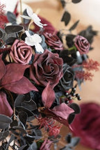 2 Pack Black Floral Garland Wedding Arch Flowers, alternate view 3