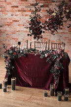 2 Pack Black Floral Garland Wedding Arch Flowers, alternate view 4