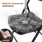 2-Pack Black Plastic Folding Chairs, Portable Seat with Sturdy Steel Frame for Indoor & Outdoor Use, Perfect for, alternate