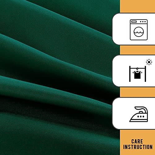 2 Pack Blackish Green Table Cloths for 4 Foot Rectangle Tables - Water Resistant Washable Fabric Polyester, alternate view 6