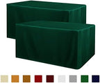 2 Pack Blackish Green Table Cloths for 6 Foot Rectangle Tables in 6FT | 2 Pack in Blackish Green