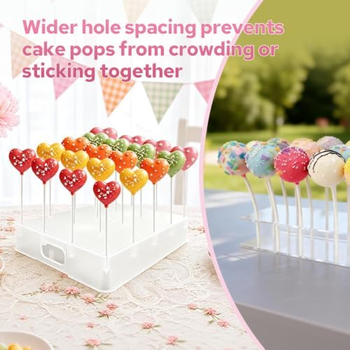 2 Pack Cake Pop Stand, 20 Holes(Clear) in 2 Pack(Clear), alternate view 3