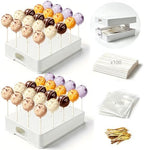 2 Pack Cake Pop Stand, 20 Holes(White) in 2 Pack(White)
