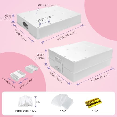 2 Pack Cake Pop Stand, 20 Holes(White) in 2 Pack(White), alternate view 2