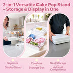 2 Pack Cake Pop Stand, 20 Holes(White) in 2 Pack(White), alternate view 3