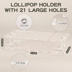 2 Pack Cake Pop Stand, 21 Holes Lollipop Holder, Clear in Clear, alternate view 3