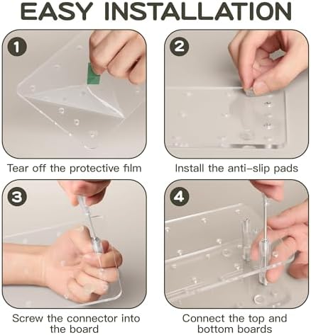 2 Pack Cake Pop Stand, 21 Holes Lollipop Holder, Clear in Clear, alternate view 4