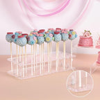 2 Pack Cake Pop Stand, 21 Holes Lollipop Holder, Clear in Clear, alternate view 5