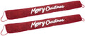 2 Pack Christmas Door Draft Stopper with Hanging Loops Home Decor in Red