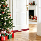 2 Pack Christmas Door Draft Stopper with Hanging Loops Home Decor in Red, alternate view 2