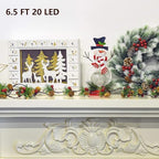 2 Pack Christmas Pine Cone String Lights, 13 FT 40 LED Total Prelit Battery Operated Garland with 8 Lighting, alternate view