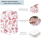 2-Pack Christmas Serving Trays with Handles, 18'' x 13'' Large Melamine Tray, Winter Wonderland Platters for, alternate view