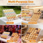 2 Pack Clear Acrylic 7-Tier Cookie Display Stand, Tiered Dessert Stand for Cupcakes, Cookies & Pastries, Ideal, alternate