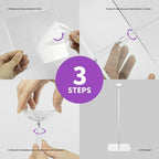 2 Pack Clear Acrylic Tabletop Balloon Stand Kit in 2 Pack 15.75 inch in Clear, alternate view 5
