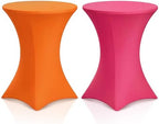 2 Pack Cocktail Table Covers Party Decorations, Pink and Orange