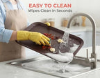 2 Pack Commercial Non-Slip Serving Trays, 18 x 14, NSF, Black&Brown in Black & Brown, alternate view 5