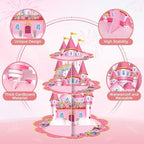 2 Pack Cupcake Stands Princess Birthday Party Decorations Favors in Pink, alternate view 4