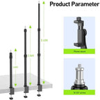 2 Pack Desk Mount with 1/4" & 3/8" Screws, Ball Head, 17-41" Adjustable Aluminum Stand, for DSLR & Ring Light in, alternate