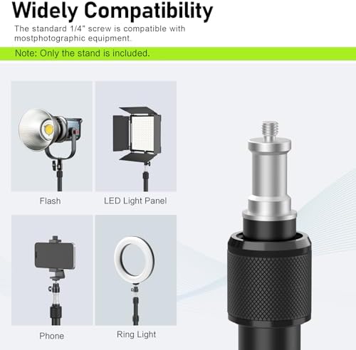 2 Pack Desk Mount with 1/4" & 3/8" Screws, Ball Head, 17-41" Adjustable Aluminum Stand, for DSLR & Ring Light in, alternate