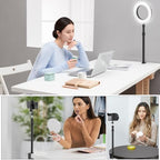 2 Pack Desk Mount with 1/4" & 3/8" Screws, Ball Head, 17-41" Adjustable Aluminum Stand, for DSLR & Ring Light in, alternate