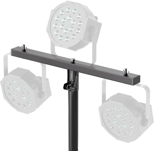 2 Pack DJ Light T-Bar Extension Cross Bar, 17.1 Inch DJ Lighting for Par Can Strobe Light, for Stages, Banquet