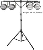 2-Pack DJ Lighting Stand, Height Adjustable, 12 ft Tall, with T-Bar and Tripod Base (STLS-T12-PAIR), alternate view 2