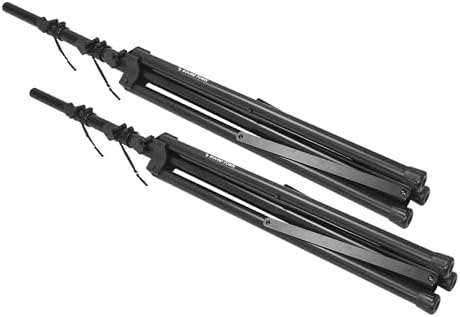 2-Pack DJ Lighting Stand, Height Adjustable, 12 ft Tall, with T-Bar and Tripod Base (STLS-T12-PAIR), alternate view 4
