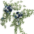 2 Pack Dusty Blue Floral Garland Wedding Arch Flowers