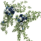 2 Pack Dusty Blue Floral Garland Wedding Arch Flowers
