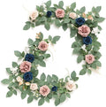2 Pack Dusty Rose Artificial Flower Garlands 2 FT