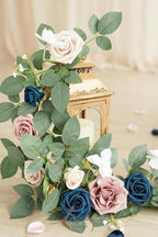 2 Pack Dusty Rose Artificial Flower Garlands 2 FT, alternate view 2