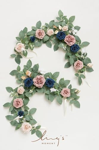 2 Pack Dusty Rose Artificial Flower Garlands 2 FT, alternate view 6