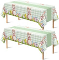2 Pack Easter Decorations - Disposable Plastic Tablecloth for Indoor Outdoor | Easter Party Decorations Favors