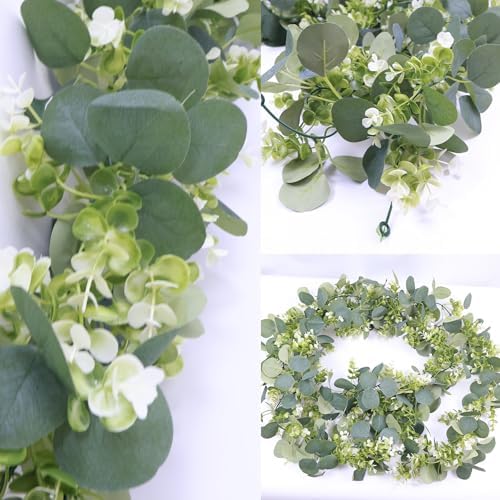 2 Pack Eucalyptus Garland 6 FT Lush Artificial Greenery Faux Vines, alternate view 5