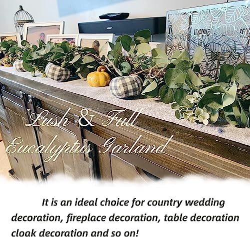 2 Pack Eucalyptus Garland Lush Artificial Greenery Faux Vines, alternate view 4