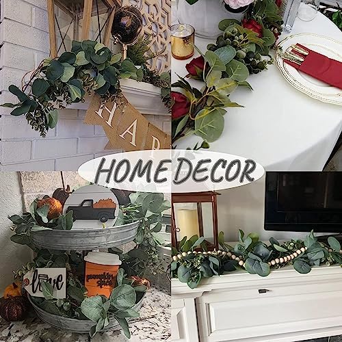 2 Pack Eucalyptus Garland Lush Artificial Greenery Faux Vines, alternate view 7