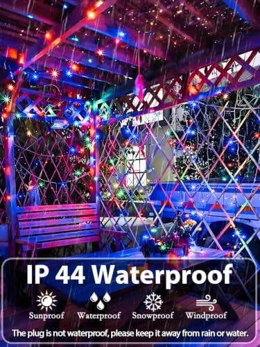 2 Pack Extendable 600 LED Christmas String Lights Indoor Outdoor Multicolor, alternate view 4