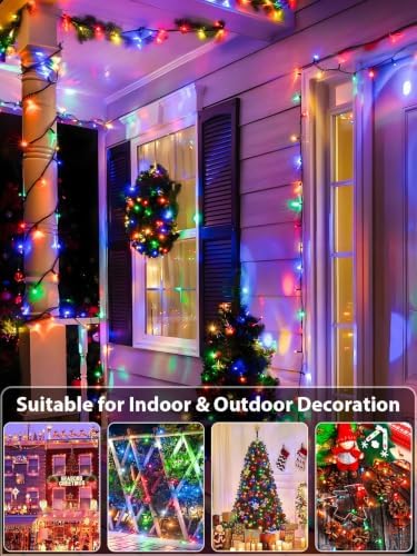2 Pack Extendable 600 LED Christmas String Lights Indoor Outdoor Multicolor, alternate view 5