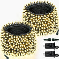 2 Pack Extendable 600 LED Christmas String Lights Indoor Outdoor Warm White