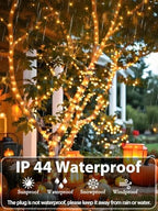2 Pack Extendable 600 LED Christmas String Lights Indoor Outdoor Warm White, alternate view 4