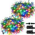 2 Pack Extendable Christmas String Lights Indoor Outdoor 200 LED Multicolor