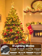 2 Pack Extendable Christmas String Lights Indoor Outdoor 200 LED Warm White, alternate view 2