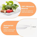 2 Pack Extra Large 17.5 Inch White Serving Trays, Reusable Melamine Platters in 17.5-Inch in White, alternate view 5
