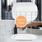 2 Pack Extra Large 17.5 Inch White Serving Trays, Reusable Melamine Platters in 17.5-Inch in White, alternate view 6