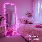 2 Pack Fairy Lights Battery Operated, Pink Lights for Bedroom Dorm, alternate view 4