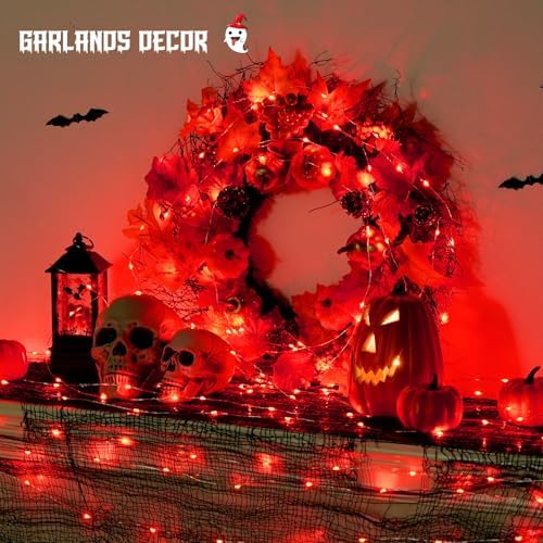 2 Pack Fairy Lights Battery Operated, Red Lights for Halloween, alternate view 4
