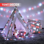 2 Pack Fairy Lights Battery Operated, Red & White Christmas Lights, alternate view 6