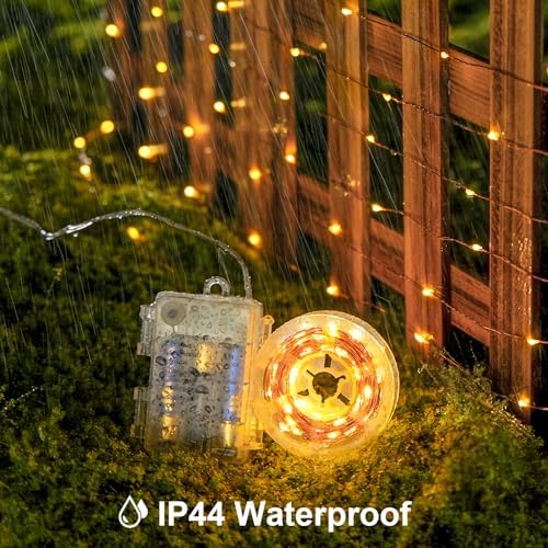 2 Pack Fairy Lights Battery Operated with Remote, Warm White in Warm White, alternate view 6