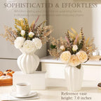 2 Pack Fake Flower Bouquets Artificial Silk Flowers for Home Decor, alternate view 2