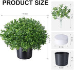 2 Pack Fake Potted Plants Artificial Plants for Outdoors Decor, Green in Green, alternate view 2